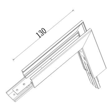 Black Surface Mounted magnet Track Rail System